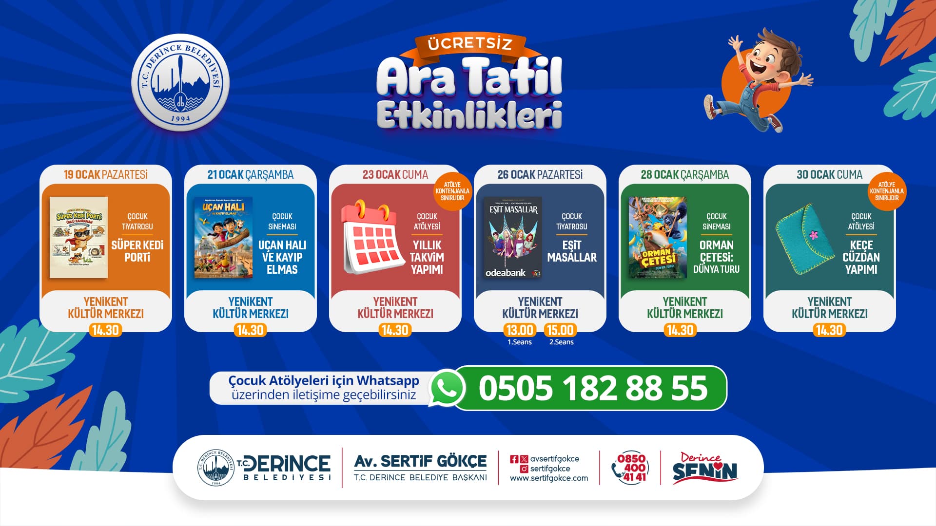 Derince'de Çocuklar İçin Tatil Etkinlikleri!
