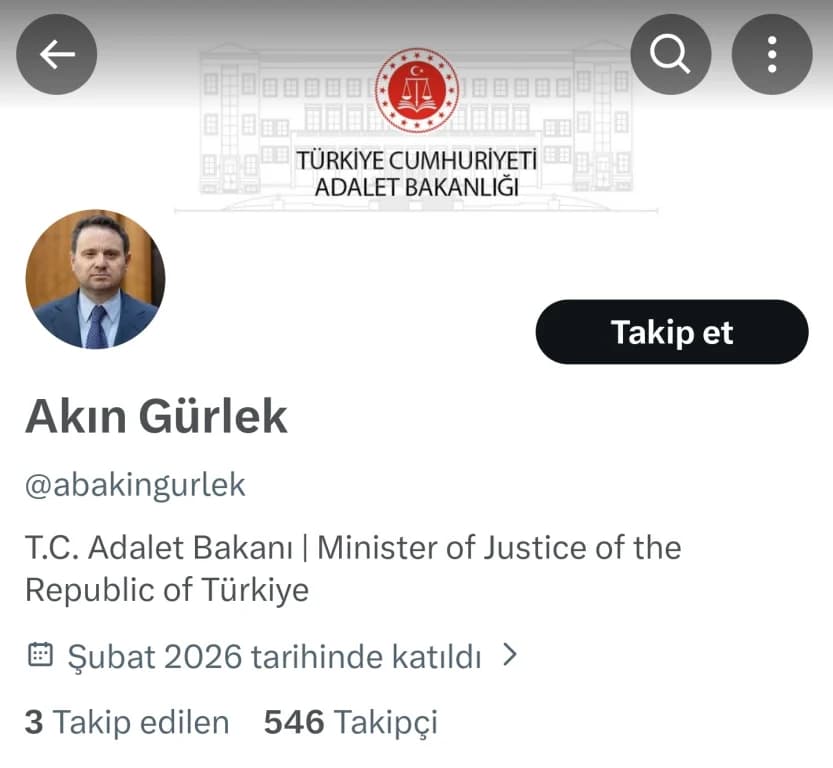 Akın Gürlek sosyal medya hesabını açtı