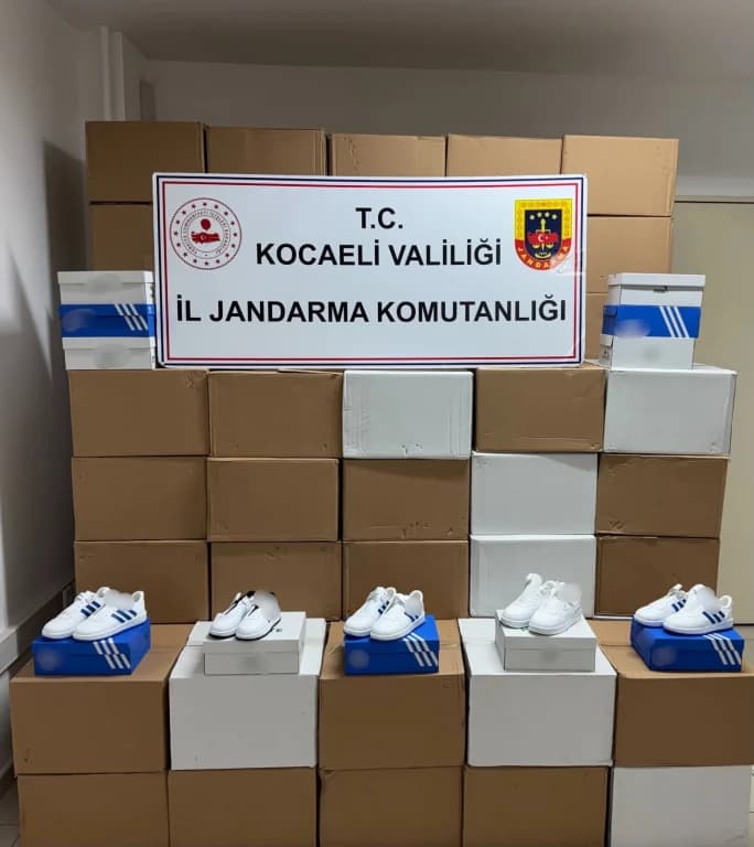 Dilovası’nda sahte ayakkabı operasyonu!