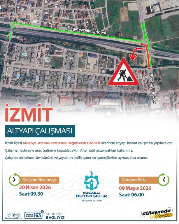 Bağımsızlık Caddesi trafiğe kapatıldı!