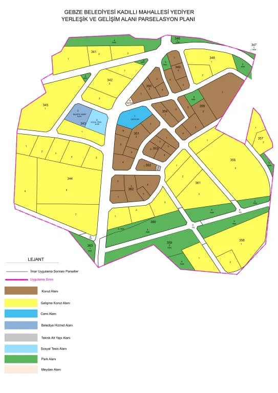 Gebze Kadıllı'da imar uygulaması tamamlandı
