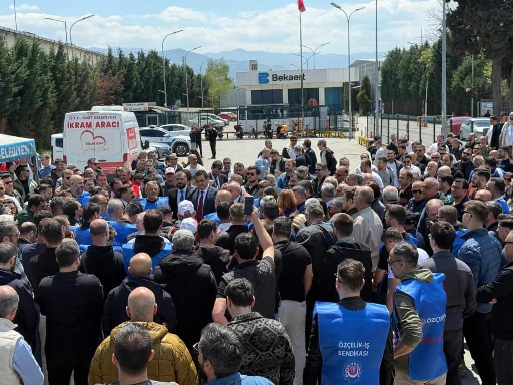 Kocaeli'de Bekaert İşçilerine CHP Desteği