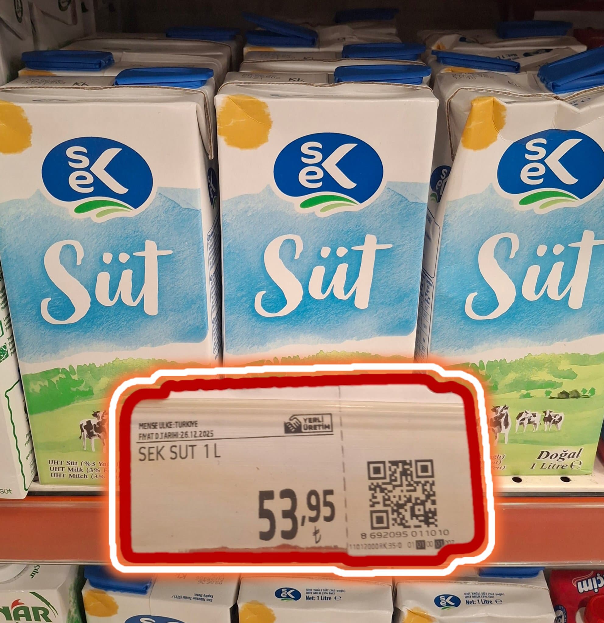 Migros'ta SEK Süt Fiyatı Arttı!