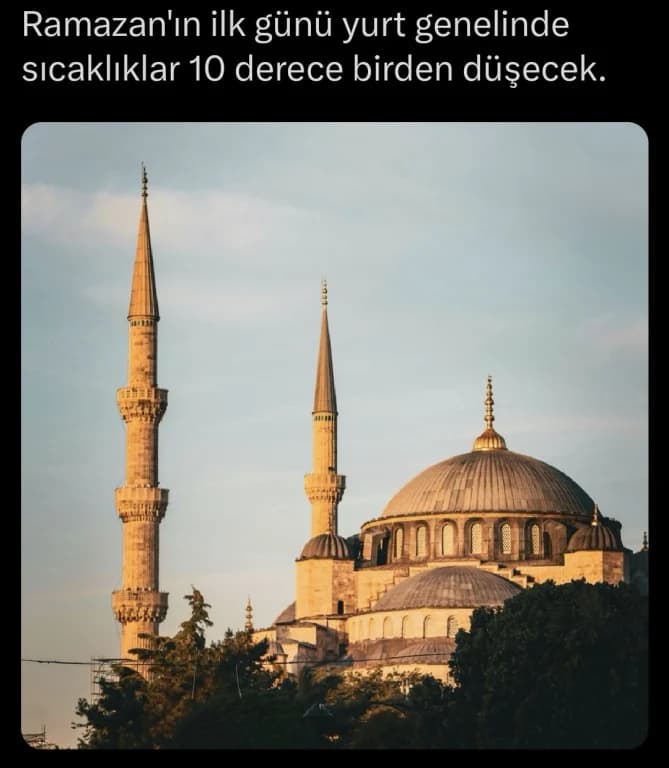 Ramazan ayında hava sıcaklıkları düşecek