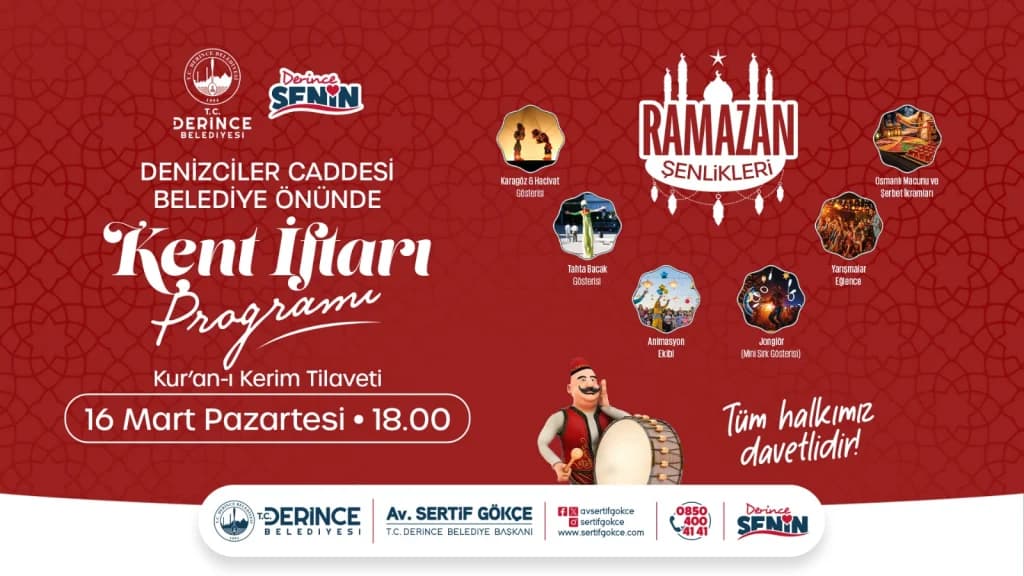Derince'de Kadir Gecesi Kent İftarı