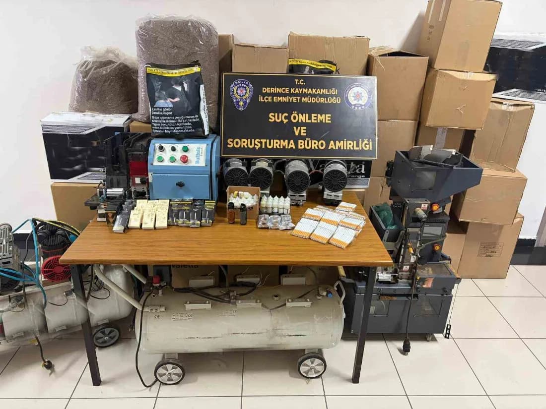 Kocaeli’de 54 bin 940 doldurulmuş makaron ele geçirildi